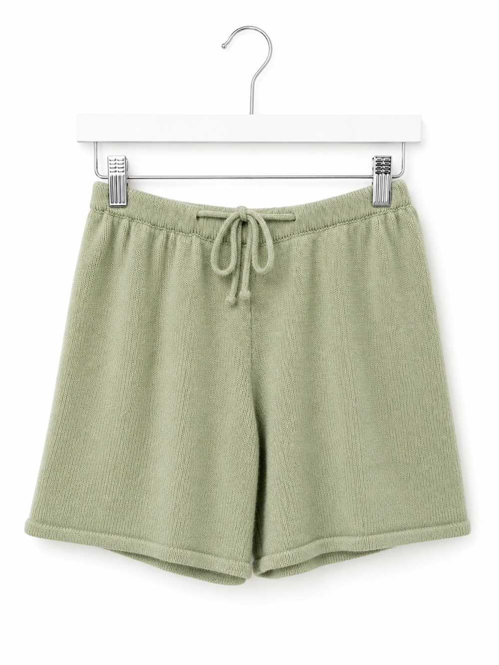 Princess Polly Sage Green Knit Drawstring Shorts L/XL Coastal Lounge